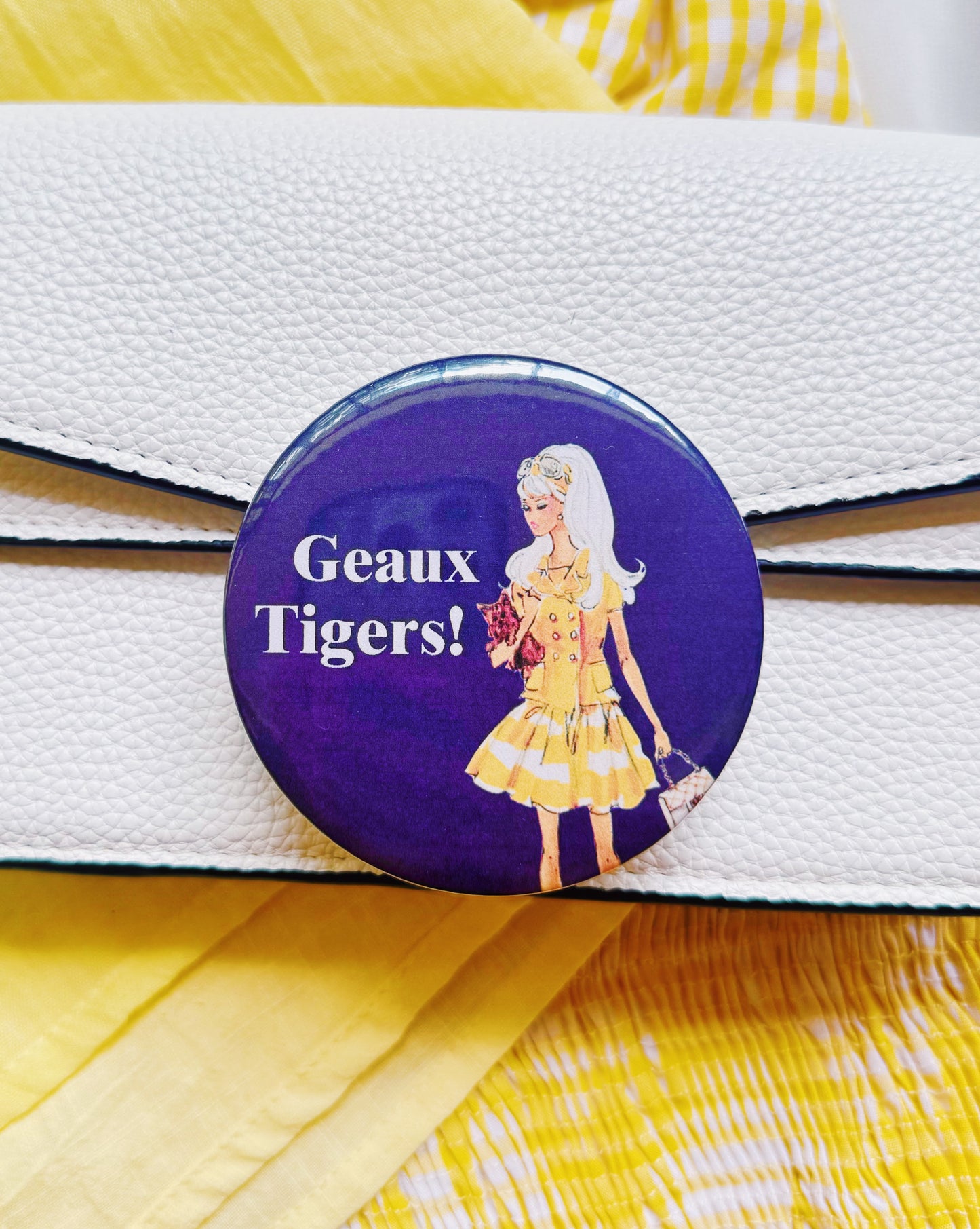 Geaux Tigers Button