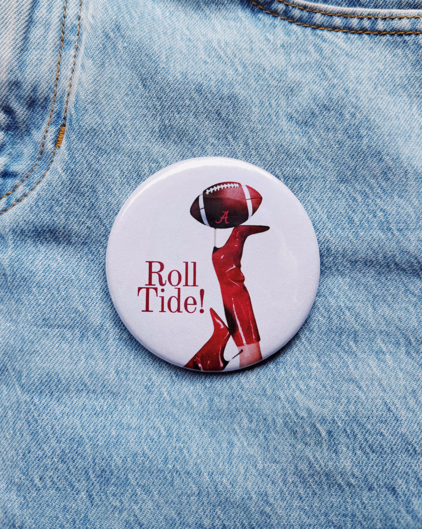 Roll Tide Boots Button