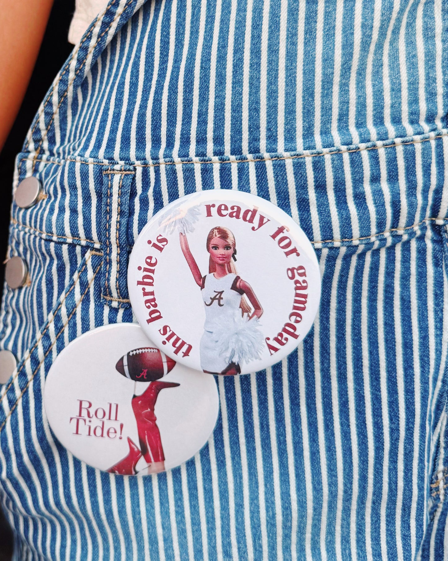This Barbie is Ready for Gameday Button