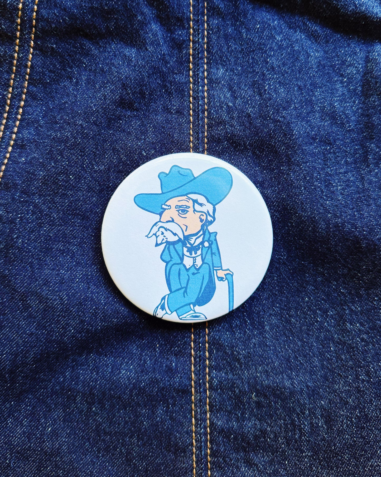 Ole Miss Man Button