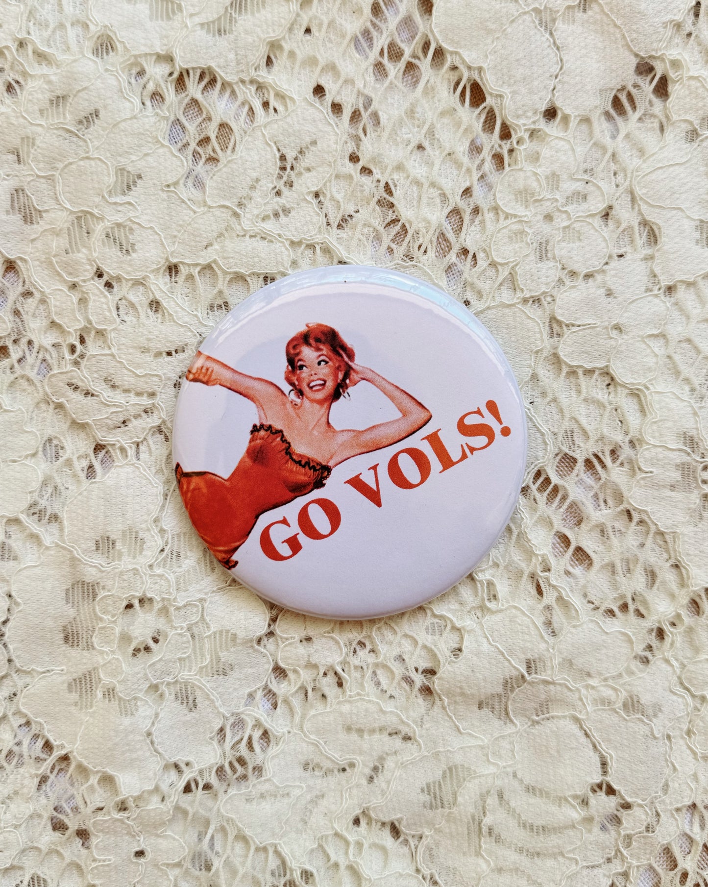 Go Vols Girl Button