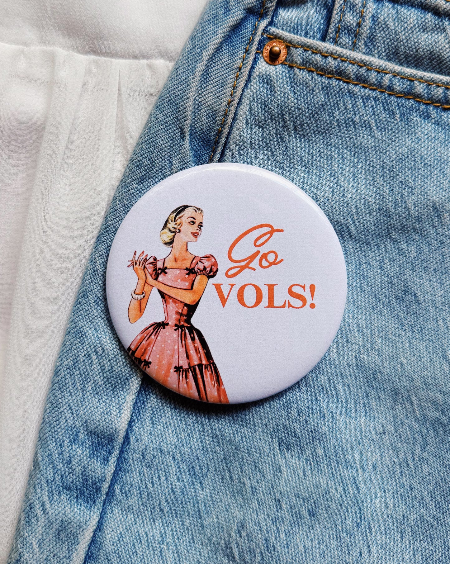 Go Vols Dress Button