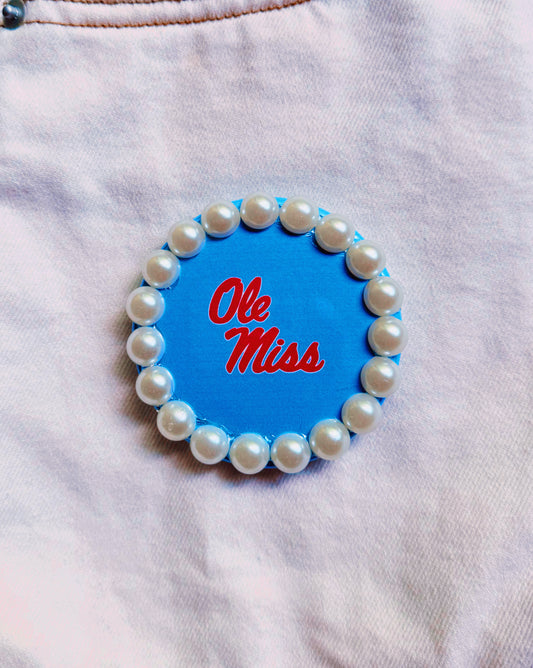 Ole Miss Pearl Button