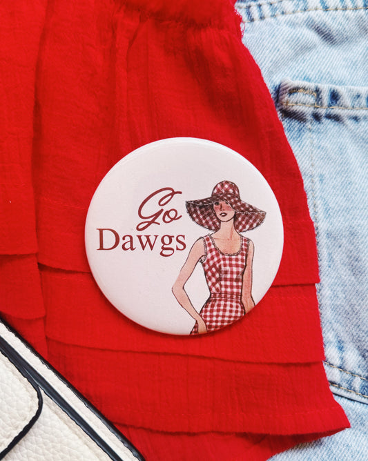 Go Dawgs Lady Button