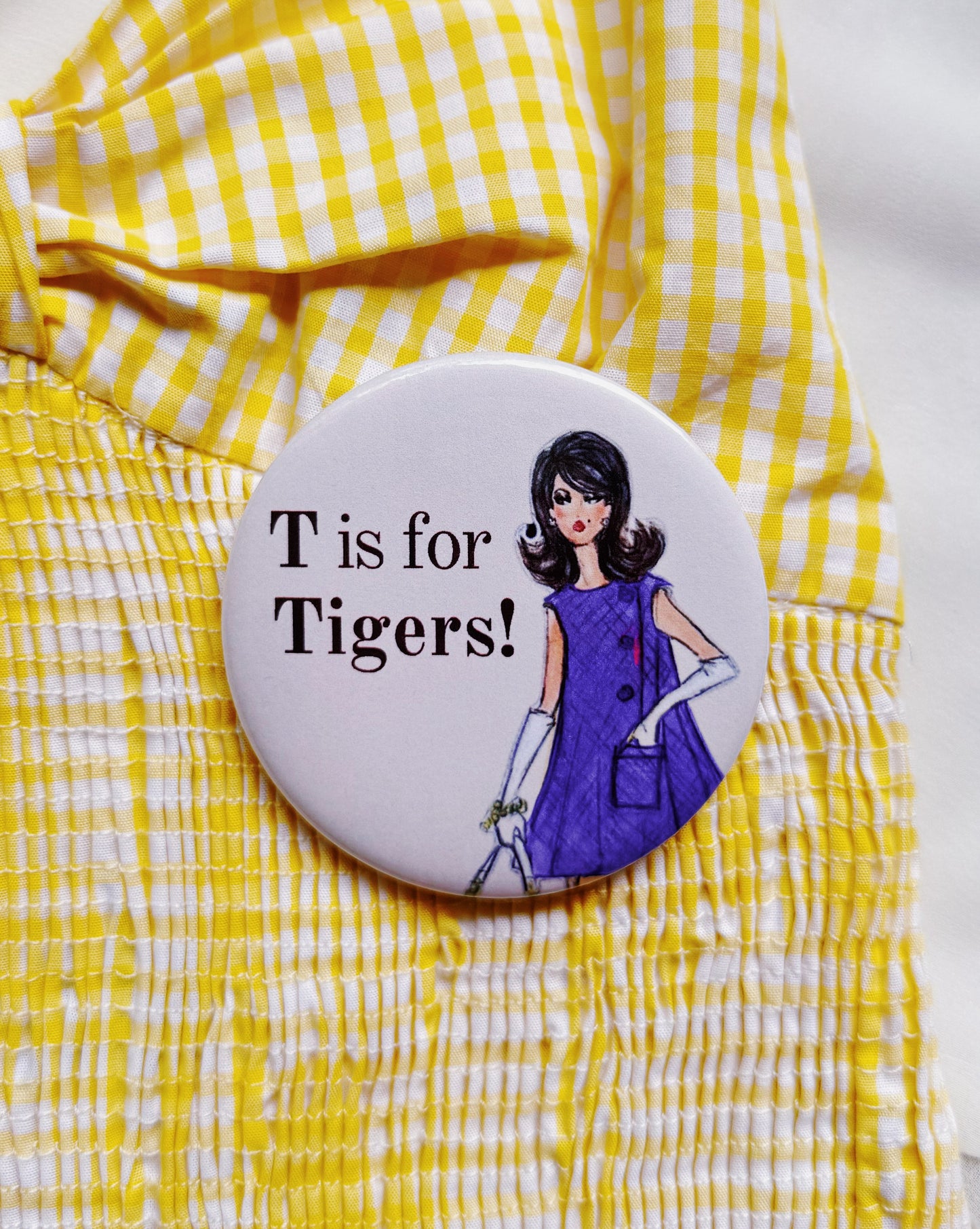 T is for Tigers Button