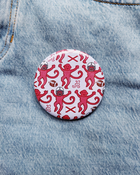 Bama Monkeys Button