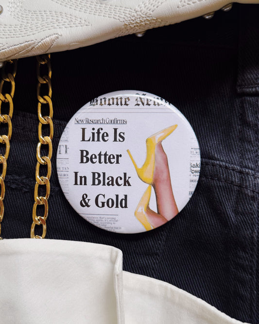 Black & Gold Button