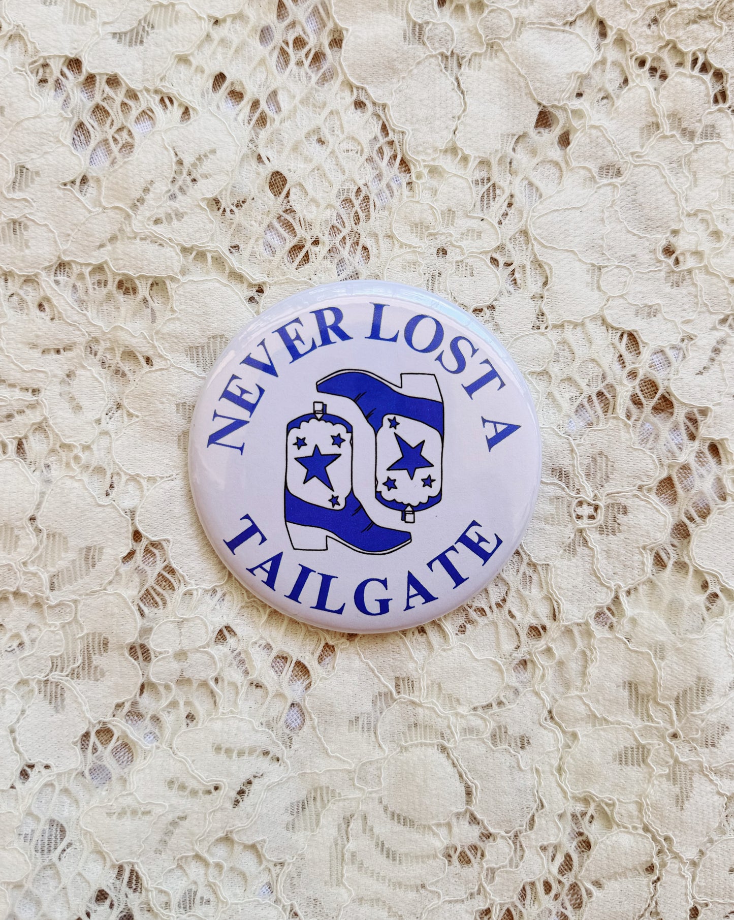 Blue Tailgate Button