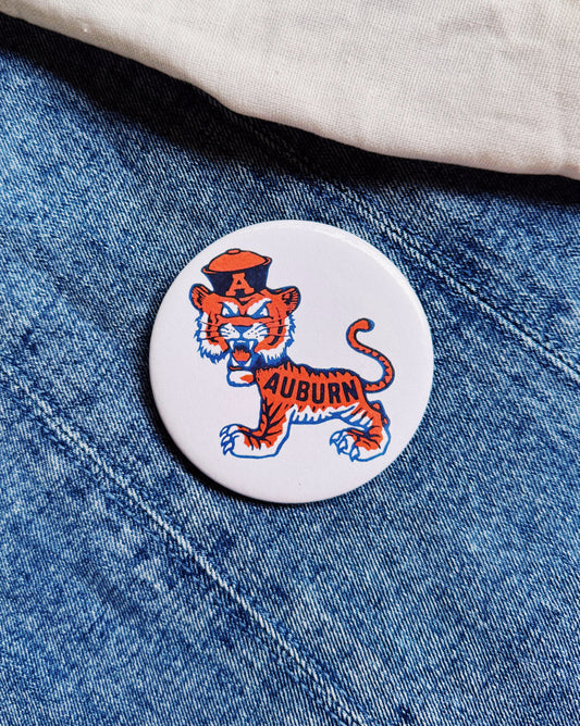 Auburn Tiger Button
