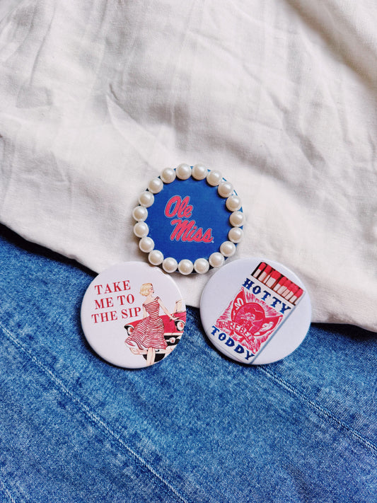 Ole Miss Pearl Button