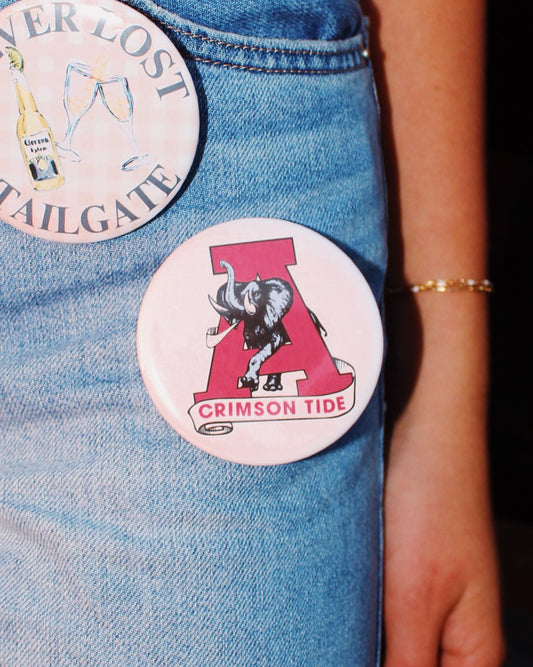 Crimson Tide Vintage Button